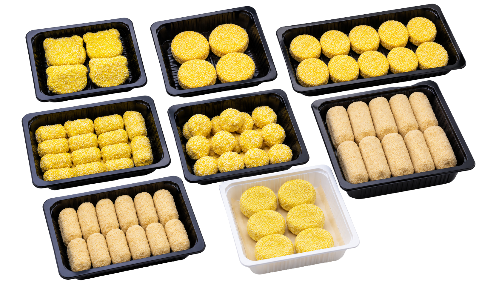 Assortiment kroketten in horeca-verpakking, klaar voor groothandel en foodservice